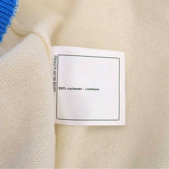 Cardigan Chanel CHA NEL blanc bleu FR 36 - Picture 6 of 6